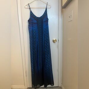 Express Vibrant Blue and Black Maxi Dress